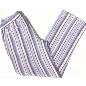 Artisan NY 100% linen pants size medium in excellent condition pink blue white​